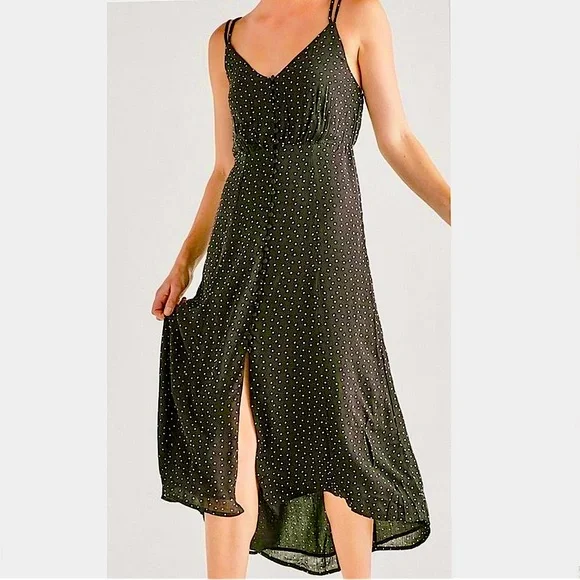 Lucky Brand Polka Dot Dress, Size XS in Black Multi